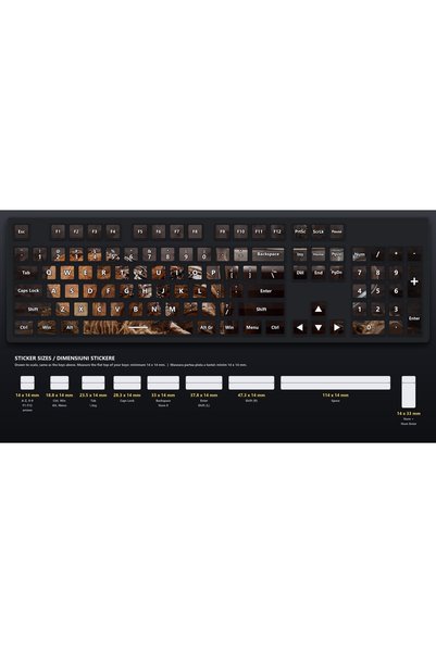 OEM Set Stickere Tastatura Praf de Ceai, Imagine Continua Pe Toate Tastele, F...
