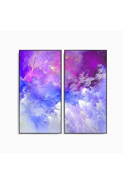 Luxcanva Set 2 Tablouri Canvas Dansul Culorilor 140x140 cm (2 x 70x140) cu Ra...