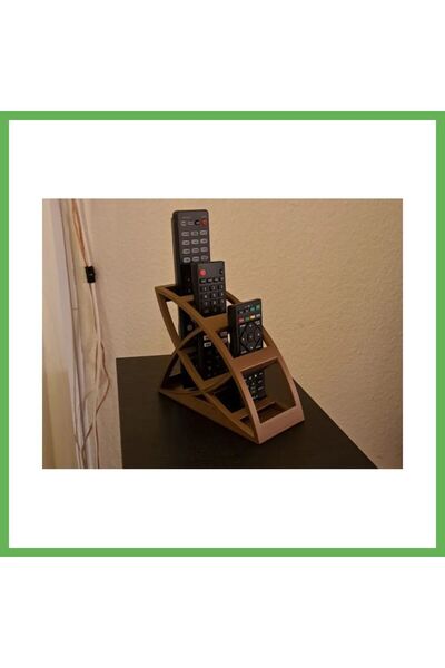 TheGencoo 3D Printed Four-Channel Curved Remote Control Stand, Modern Leaf-Sh...