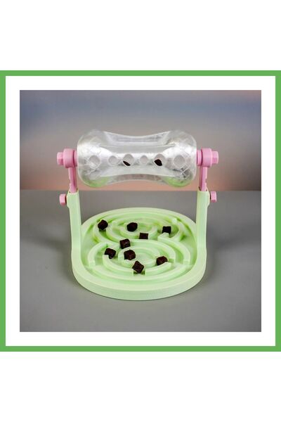 TheGencoo 3D Printed Maze Dog and Cat Puzzle Toy with Rotating Reward Cylinde...