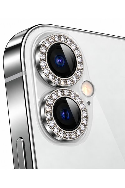 Sunix غطاء حماية لعدسة الكاميرا، مزين بالخرز الفضي، لطراز iPhone 17.