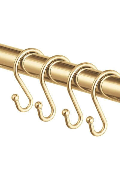 Bukela 12 PCS Metal Shower Curtain Hooks Set of 12 Rings Rust Resistant S Sha...