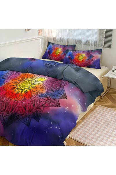 LEADER GLOBAL Premium Bohemian Decor Bedding Set 3Pcs, Soft All Season Bedding