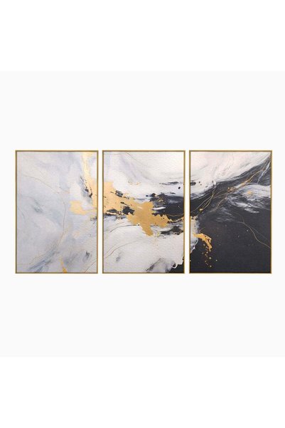 Luxcanva Set 3 Tablouri Canvas Armonia Abstractului 120x60 cm (3 x 40x60) cu ...