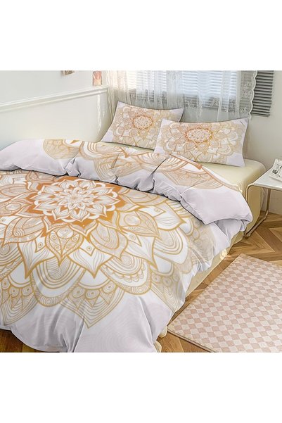 LEADER GLOBAL Premium Bohemian Decor Bedding Set 3Pcs, Soft All Season Bedding