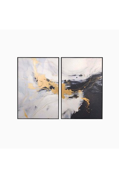 Luxcanva Set 2 Tablouri Canvas Armonia Abstractului 80x60 cm (2 x 40x60) cu R...