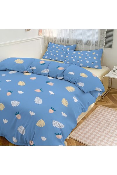 LEADER GLOBAL Elegant Bohemian Chic Bedding Set 3 Pieces, Soft Duvet Cover