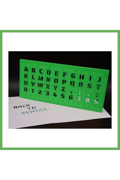 TheGencoo 3D Printing Alphabet, Numbers, and Ruler Template - Writing and Dra...