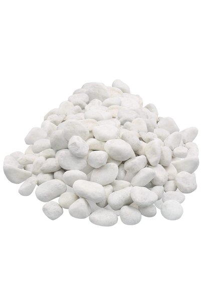 Koltose by Mash Unpolished White Pebbles 10 Lb. - 1 inch Pebbles for Plants, ...