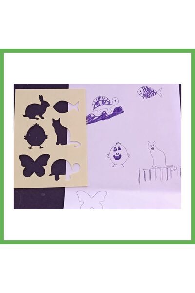 TheGencoo 3D-Printed Animal Figurines Drawing Template - Multi-Pattern Templa...