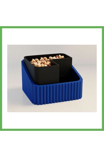 TheGencoo 3D-Printed Pistachio Bowl - Dual-Chamber Shell Separator Serving Bo...