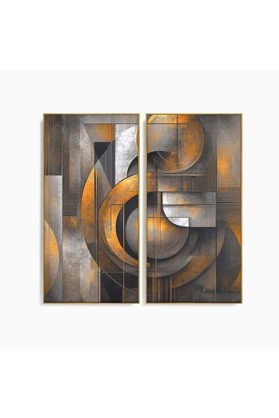 Luxcanva Set 2 Tablouri Canvas Cercul care tine lumea 140x140 cm (2 x 70x140)...