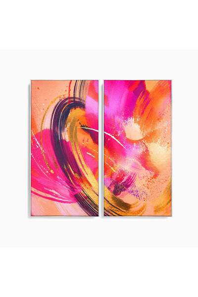 Luxcanva Set 2 Tablouri Canvas Energie Abstracta 140x140 cm (2 x 70x140) cu R...