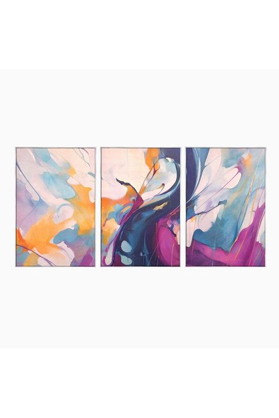 Luxcanva Set 3 Tablouri Pictură pe Pânză de Katharina Rosnovsky 210x100 cm (3...