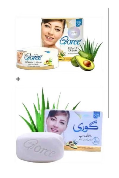 goree كريم تبييض البشرة + صابون تبييض البشرة من جوري
