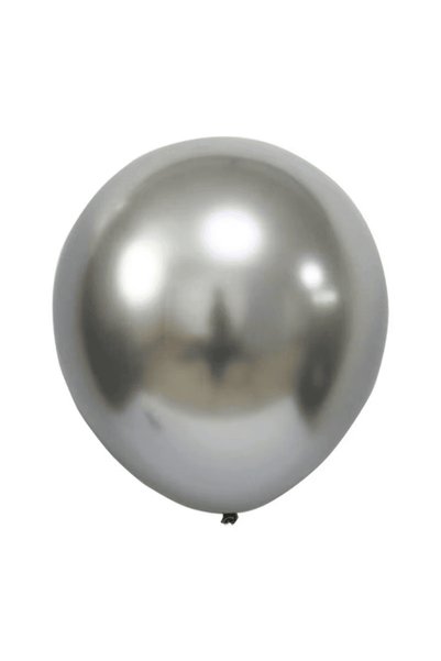 Baloane De Poveste Set 50 Baloane Latex 13 cm Chrome - Argintiu (C80)