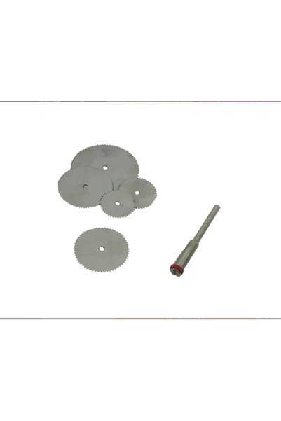 zerzembe Hobi Makine Uyumlu HSS Mini Testere Disk Seti 6 Parça - Ahşap Metal Kesici Gravür Ucu