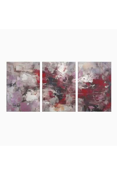 Luxcanva Set 3 Tablouri Canvas Pete De Culoare Tablou Abstract 300x150 cm (3 ...