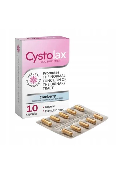 Cystolax , supliment alimentar pentru tractul urinar, 10 capsule