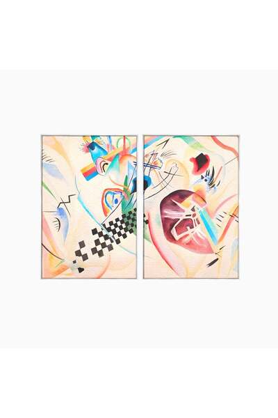 Luxcanva Set 2 Tablouri Canvas Pictură Abstractă de Kandinsky 160x120 cm (2 x...