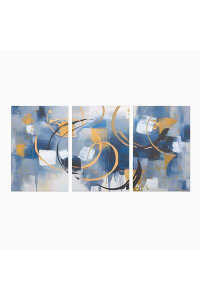Luxcanva Set 3 Tablouri Canvas Relaxare 150x70 cm (3 x 50x70) pe Sasiu Lemn L...