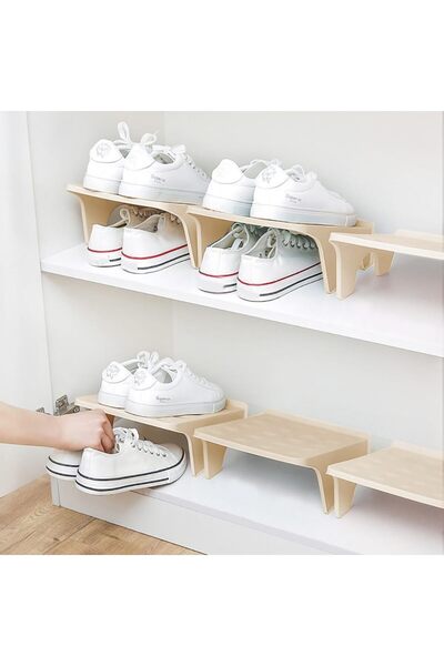 MASROO Shoe Racks for Closet Space Saver - 4pcs Closet Shoe Rack Floor Shoe R...