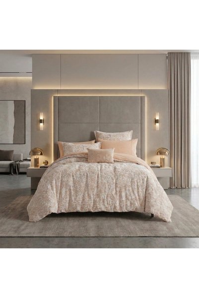 Generic Brand Selia Summer Bedspread Queen Size Jacquard Luxury Light Pink Fl...