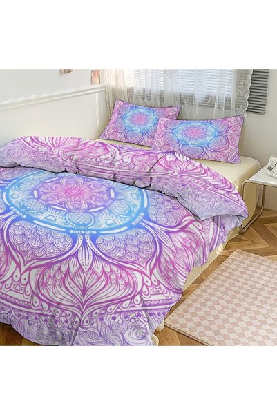 LEADER GLOBAL Beautiful Bohemian Pattern Bedding Set 3 Pieces, Soft Sleep Bed...