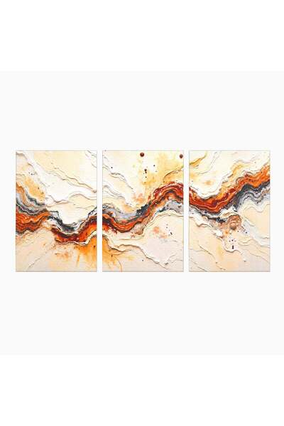 Luxcanva Set 3 Tablouri Canvas Flux Abstract 210x100 cm (3 x 70x100) pe Sasiu...