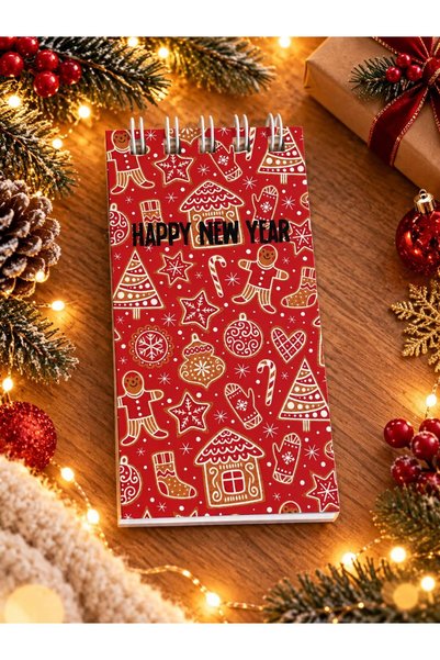 4nio New Year's-Themed Spiral-Bound Notebook
