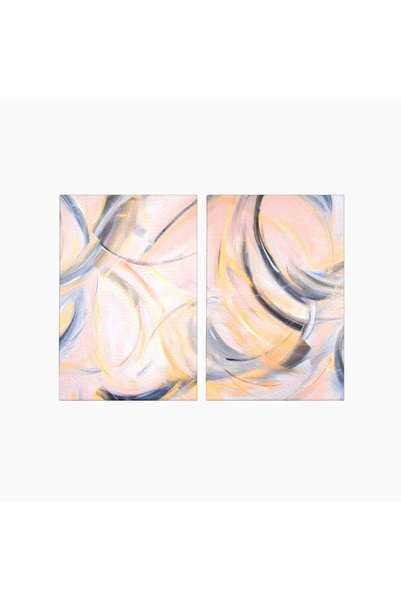 Luxcanva Set 2 Tablouri Canvas Exprimare Libera 200x150 cm (2 x 100x150) pe S...