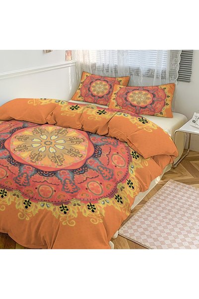 LEADER GLOBAL Classic Boho 3 Pieces Bedding Set, Comfort Household Duvet Set