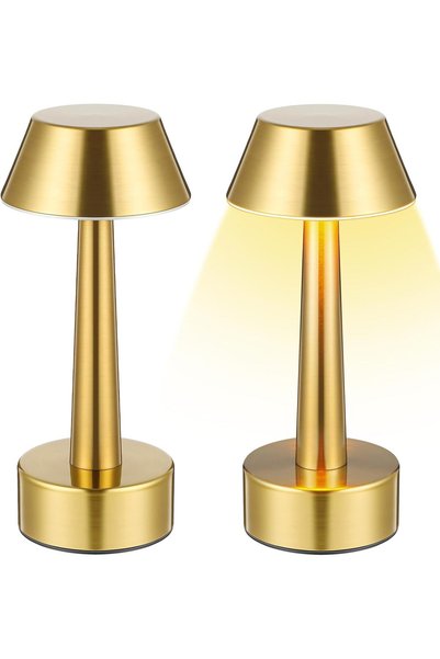 GENERAL Rossesay 2 Pcs Rechargeable Cordless Small Table Lamp with Touch Sens...