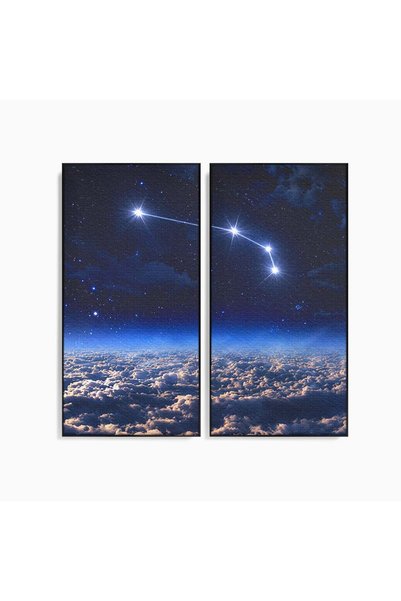 Luxcanva Set 2 Tablouri Canvas Constelatie Deasupra Norilor 120x120 cm (2 x 6...