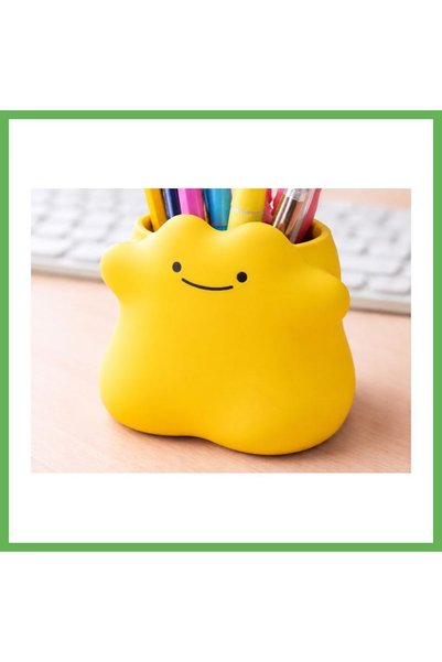 TheGencoo 3D-Printed Smiling Cloud Pencil Holder - Desktop Organizer - Yellow...