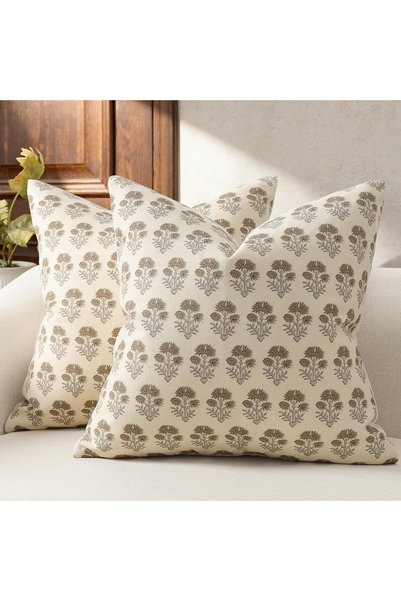 Generic Set of 2 Vintage Floral Throw Pillow Covers 45x45cm
