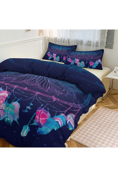 LEADER GLOBAL Cozy Boho Decor 3 Pieces Bedding Set, Soft Pillowcases Included