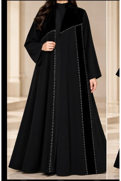 Generic Luxury Winter Design Black Abaya