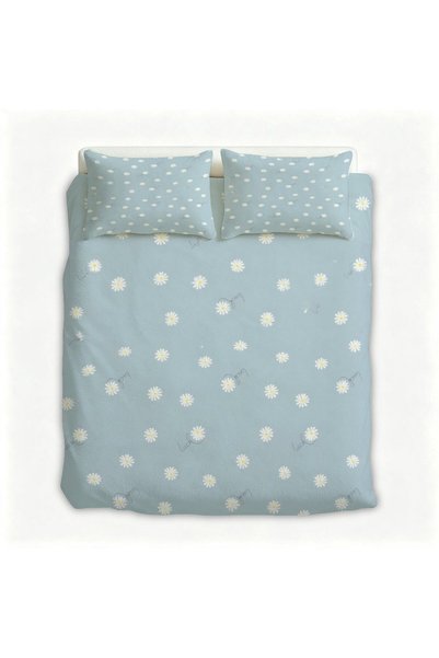 LEADER GLOBAL Ultra Soft Bohemian Flannel Duvet Set 3Pcs, All Season Bed Bedding