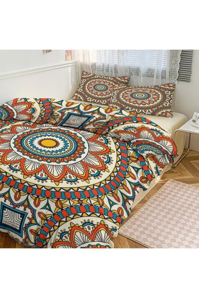 LEADER GLOBAL Premium Soft Bohemian Bedding Set 3 Pieces, Duvet & Pillow Covers