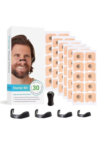 ANYUAN Magnetic Nasal Strips for Breathing Relief, 30 Pairs, Anti-Snoring Nas...