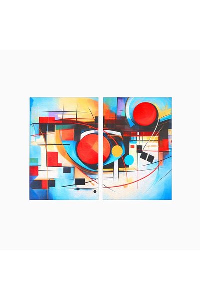Luxcanva Set 2 Tablouri Canvas Orbita gandurilor 160x120 cm (2 x 80x120) pe S...
