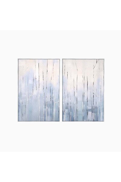 Luxcanva Set 2 Tablouri Canvas Vis De Iarna 200x150 cm (2 x 100x150) cu Rama ...
