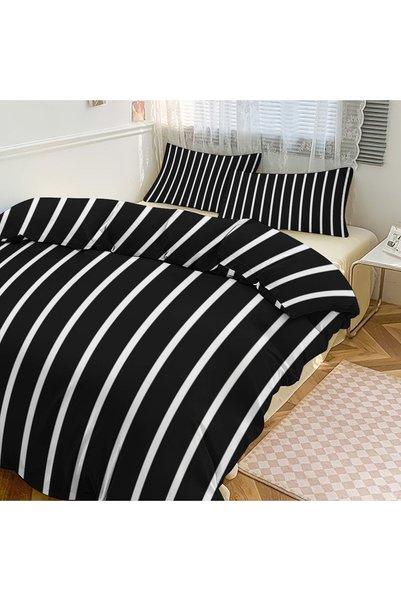 LEADER GLOBAL Simple Bohemian 3Pcs Duvet Cover Set, Stylish All Season Bedding