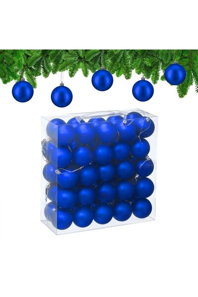 Relaxdays Ornamente de Crăciun 10051300_45, set de 50 de globuri din plastic,...