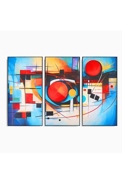 Luxcanva Set 3 Tablouri Canvas Orbita gandurilor 150x100 cm (3 x 50x100) cu R...