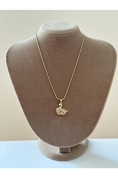XUPING JEWELRY Special Edition XP Swan Model Elegant Gold-Colored Necklace wi...
