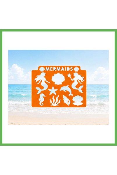 TheGencoo 3D Print Mermaid-Themed Drawing Template - Multi-Pattern Template -...