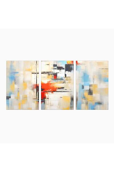 Luxcanva Set 3 Tablouri Canvas Relaxare 210x100 cm (3 x 70x100) pe Sasiu Lemn...