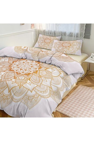 LEADER GLOBAL Premium Bohemian Decor Bedding Set 3Pcs, Soft All Season Bedding